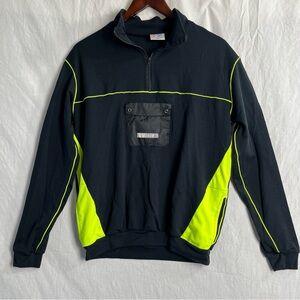 Ronhill Vintage Jacket Mens L Large Pullover Shell Running Reflective Neon Green
